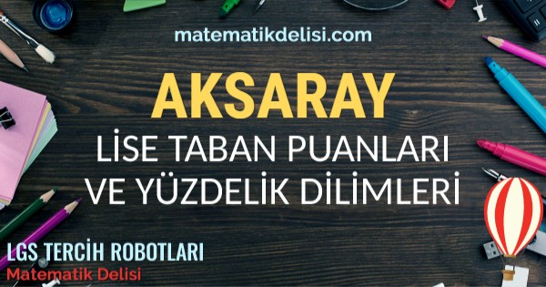 Aksaray Lise Taban Puanları ve Yüzdelik Dilimleri 2024