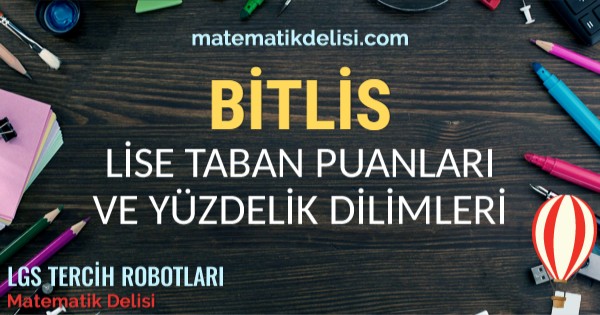 Bitlis Lise Taban Puanları ve Yüzdelik Dilimleri 2024