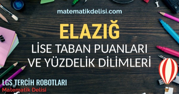 Elazığ Lise Taban Puanları ve Yüzdelik Dilimleri 2024