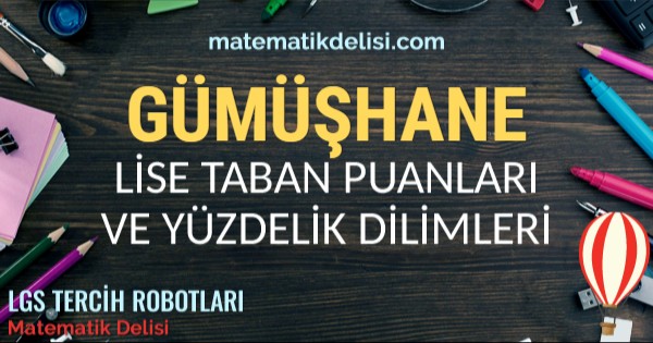 Gümüşhane Lise Taban Puanları ve Yüzdelik Dilimleri 2024