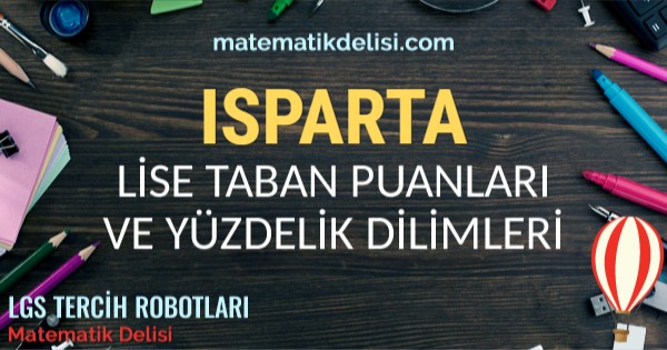 Isparta Lise Taban Puanları ve Yüzdelik Dilimleri 2024