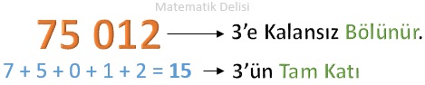 3'e bölünebilen sayi