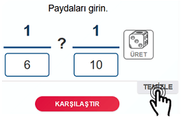 Temizle butonu
