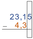 Ondalık gösterimde çıkarma adım 2