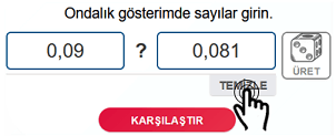 Temizle butonu