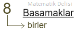 1 basamaklı sayıların basamakları örnek 2