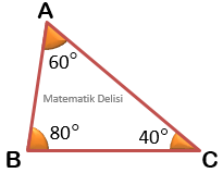 Üçgenin iç açılarının toplamı örnek 1