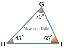 Üçgenin iç açılarının toplamı örnek 3