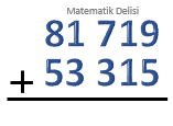 Eldeli Toplama İşlemi alıştırma 1