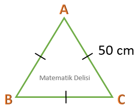 Eşkenar üçgenin çevresi test