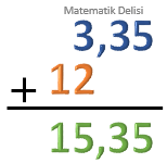 Ondalık gösterim toplama ve çıkarma çözüm 3