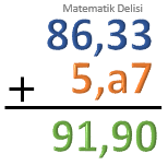 Ondalık gösterim toplama ve çıkarma test 23