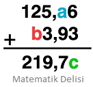 Ondalık gösterim toplama ve çıkarma test 3