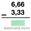 Ondalık gösterim toplama ve çıkarma test 4