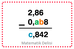 Ondalık gösterim toplama ve çıkarma test 8