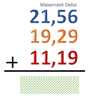 Ondalık gösterim toplama ve çıkarma test 9