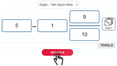 Hesapla Butonu Çıkar