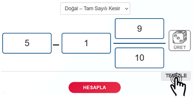 Temizle butonu Çıkar