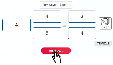 Hesapla Butonu Çıkar