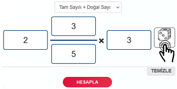 Üret butonu Çarpma