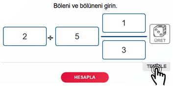 Temizle butonu Bölme