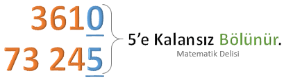 5'e bölünebilen sayılar