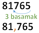 Ondalık gösterim çarpma-Örnek 2 aşama 3