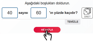 Hesapla Butonu yüzde