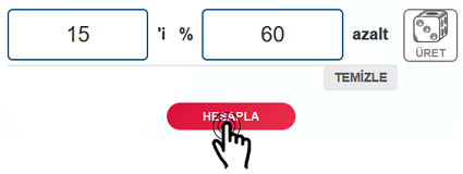 Hesapla Butonu yüzde