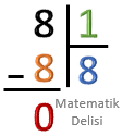 8 bölü 1
