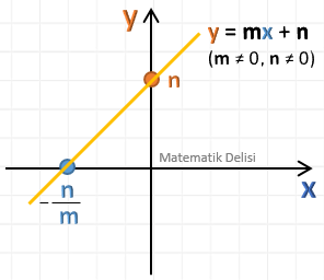 y = mx + n doğrusunun grafiği