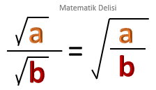 Payında ve paydasında karekök olan kesirli sayı