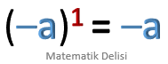 Negatif Sayıların Birinci Kuvveti