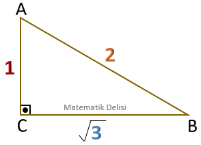 1-kök(3)-2 üçgeni