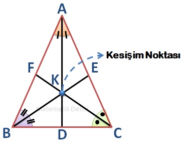 Açıortaylar neden bir noktada kesişirler- ispat