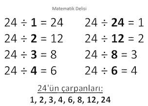 24'ün çarpanları